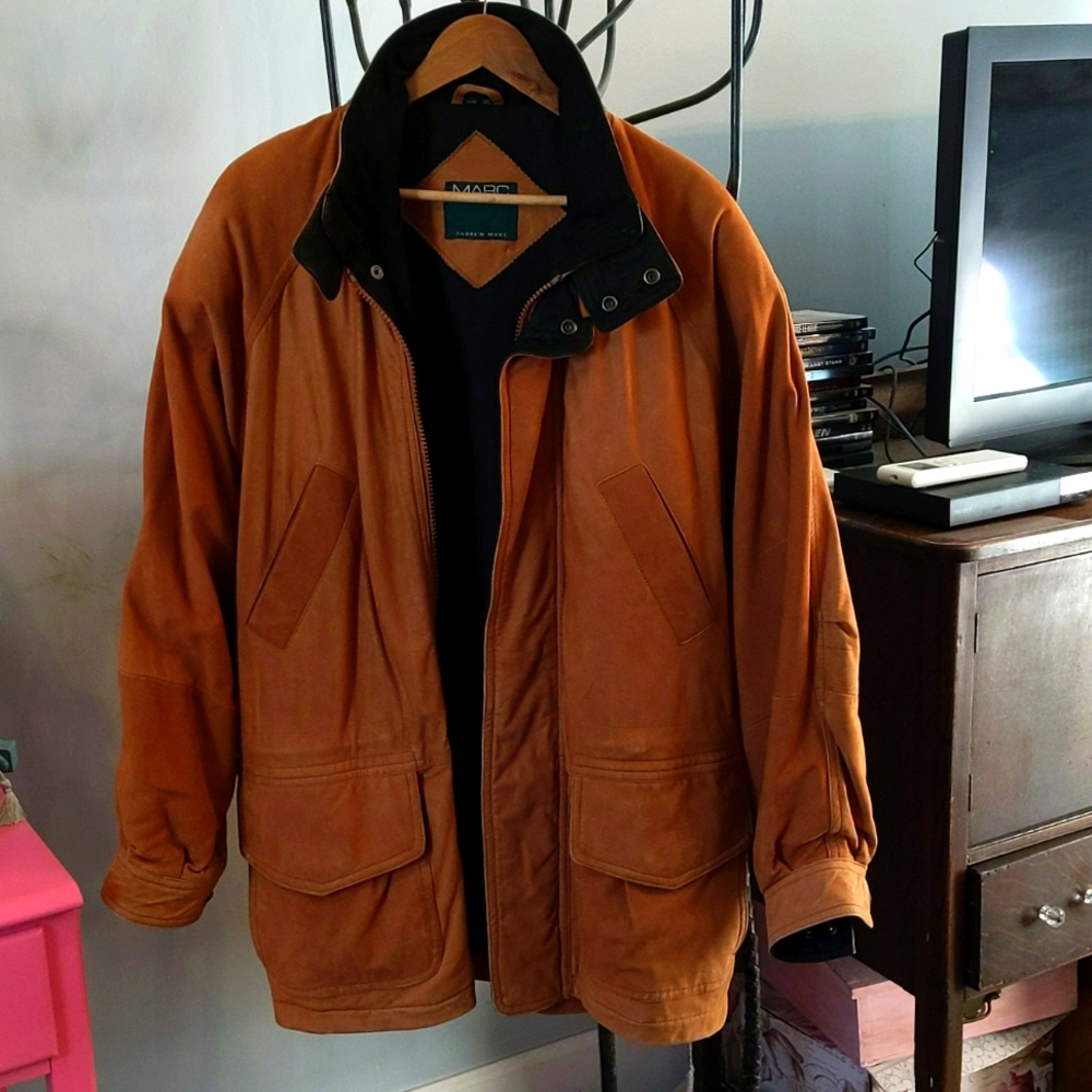 Men's suede coat